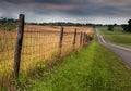 Fenceline and Road Royalty Free Stock Photo