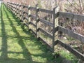 Fenceline Shadows Royalty Free Stock Photo