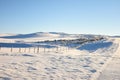 Fenceline In Winter Royalty Free Stock Photo