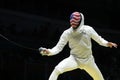 Fencer Miles Chamley-Watson of United States competes in the Men`s team foil of the Rio 2016 Olympic Games at the Carioca Arena 3