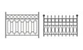 Fences as Outdoor Structure for Enclosing Private Area Vector Set