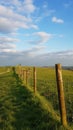 Fencing along the Sussex Southdowns in Southern England.
