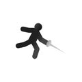 Fencing athlete isometric 3d icon