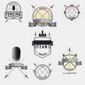 Fencing badges logos and labels for any use