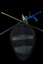 Fencing Foil Equipment Isolated on Black