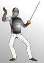 Fencing player