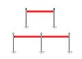 Fencing red rope exclusive entrance event vector pole barrier celebrity metal vip line.