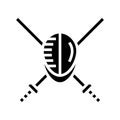 fencing sport glyph icon vector illustration Royalty Free Stock Photo