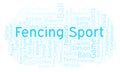 Fencing Sport word cloud.