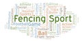 Fencing Sport word cloud