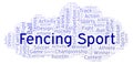 Fencing Sport word cloud.