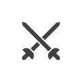 Fencing Swords vector icon