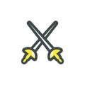 fencing swords. Vector illustration decorative design