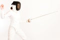 Fencing Woman Royalty Free Stock Photo