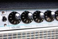 Fender amplifier on concert stage Royalty Free Stock Photo