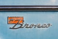 Fender emblem of an old Ford Bronco Sport Royalty Free Stock Photo