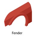 Fender icon, isometric style