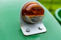 Fender on the rear wheel of a retro tractor with marker light Royalty Free Stock Photo