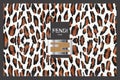 Official pattern of Fendi animal texture color Vector illustration