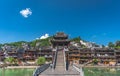 Stone bridge over Tuo Jiang river in Feng Huang Royalty Free Stock Photo