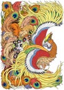 Feng huang mythological bird