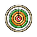 feng shui compass taoism color icon vector illustration Royalty Free Stock Photo