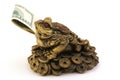 Feng Shui Money Toad with one hundred dollars