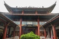 Temple building with courtyard at religious Ghost City, Fengdu, China