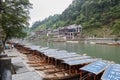 Fenghuang Ancient Town in Hunan Provice, China is known for its traditional stilt houses