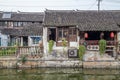 Fengjing Zhujiajiao, China - circa September 2015: Bridges, canals of Fengjing Zhujiajiao ancient water town