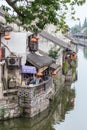 Fengjing Zhujiajiao, China - circa September 2015: Bridges, canals of Fengjing Zhujiajiao ancient water town