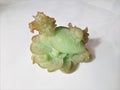Fengshui Jade Green Dragon head Turtle body sculpture representing longevity wealth