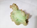 Fengshui Jade Green Dragon head Turtle body sculpture representing longevity wealth