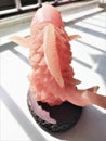 Fengshui Jade Red Gold Fish sculpture representing wealth and abundance