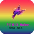 Fenix illustartion at gradient background