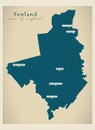 Fenland district map - England UK Royalty Free Stock Photo