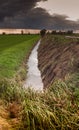 Fenland drainage channel Royalty Free Stock Photo