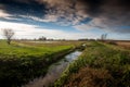 Fenland landscape and dramatic sky Royalty Free Stock Photo