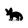 Fennec fox black silhouette animal