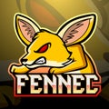 Fennec fox esport mascot logo design