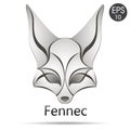 Fennec Fox head logo. Stock vector