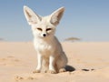 A Fennec Fox in the White Desert