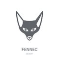 Fennec icon. Trendy Fennec logo concept on white background from