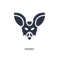 fennec icon on white background. Simple element illustration from desert concept