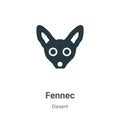 Fennec vector icon on white background. Flat vector fennec icon symbol sign from modern desert collection for mobile concept and