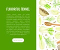 Fennel Banner Design with Edible Condiment Vector Template