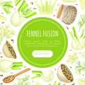 Fennel Banner Design with Edible Condiment Vector Template