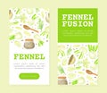 Fennel Banner Design with Edible Condiment Vector Template