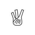 Fennel bulb line icon