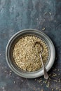 Fennel seeds on dark background Royalty Free Stock Photo